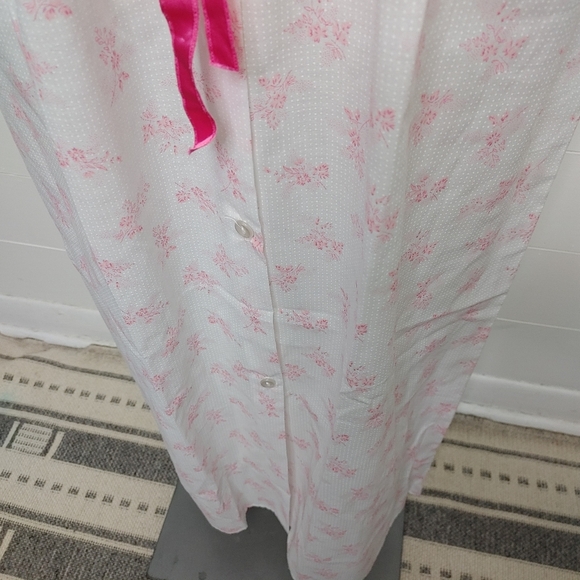 Vintage Cotton Blend Maxi Nightgown Size L - Picture 5 of 11